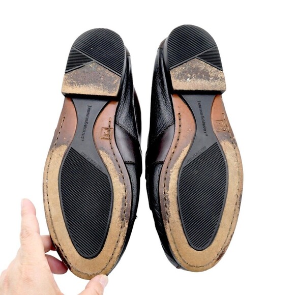 Johnston & Murphy Men's Sz 10M Passport Tassel Leather Loafers Brown Black EUC - Picture 7 of 11